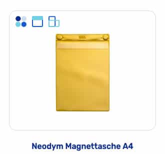 Gitterboxtaschen magnetisch DIN A4